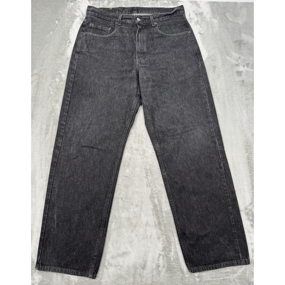 Vintage Levis 569 Jeans Mens 33x32 Black Denim Loose Fit Baggy Skater 90s Y2K